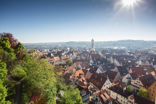 Blick vom Gigelturm auf die Biberacher Innenstadt